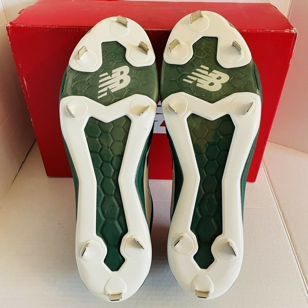New Balance Low-Cut 3000v4 Metal Baseball Cleat Men's Green with White Sz 16D - Picture 8 of 9